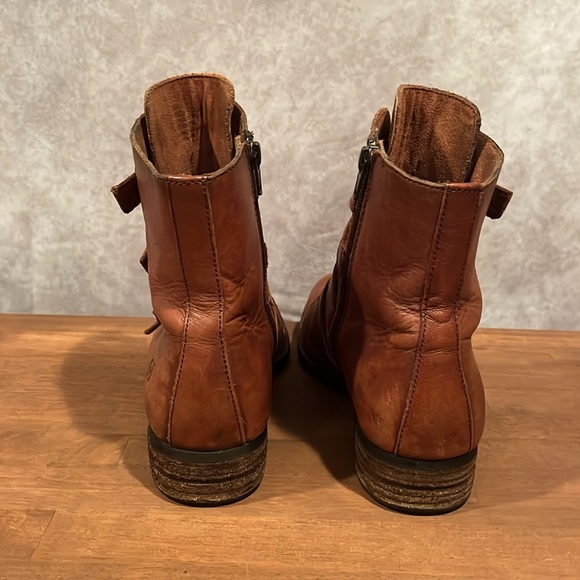 Born strappy ankle boots brown leather size 8.5 steampunk - Picture 5 of 8